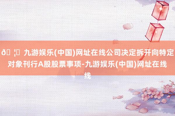 🦄九游娱乐(中国)网址在线公司决定拆开向特定对象刊行A股股票事项-九游娱乐(中国)网址在线