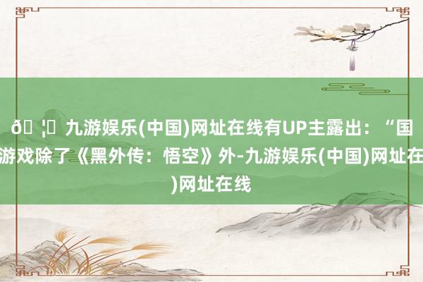 🦄九游娱乐(中国)网址在线有UP主露出：“国产游戏除了《黑外传：悟空》外-九游娱乐(中国)网址在线