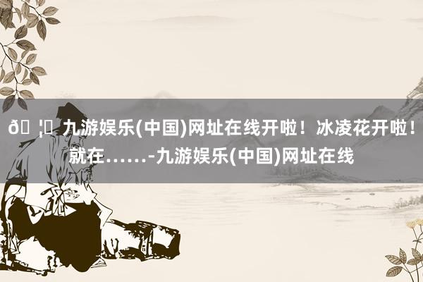 🦄九游娱乐(中国)网址在线开啦！冰凌花开啦！就在……-九游娱乐(中国)网址在线
