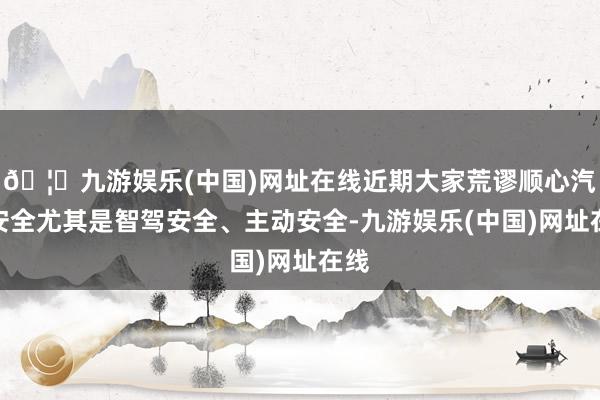 🦄九游娱乐(中国)网址在线近期大家荒谬顺心汽车安全尤其是智驾安全、主动安全-九游娱乐(中国)网址在线