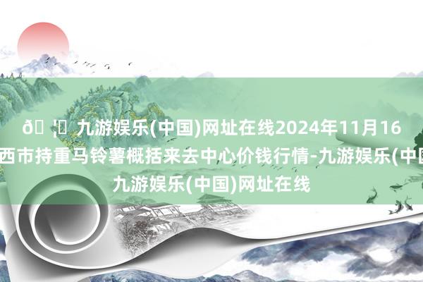 🦄九游娱乐(中国)网址在线2024年11月16日甘肃省定西市持重马铃薯概括来去中心价钱行情-九游娱乐(中国)网址在线