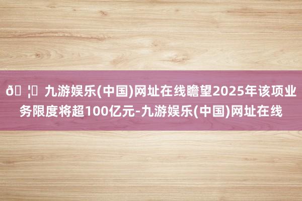 🦄九游娱乐(中国)网址在线瞻望2025年该项业务限度将超100亿元-九游娱乐(中国)网址在线