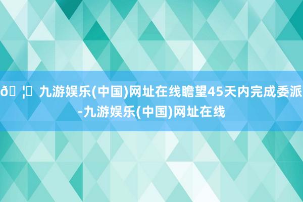 🦄九游娱乐(中国)网址在线瞻望45天内完成委派-九游娱乐(中国)网址在线