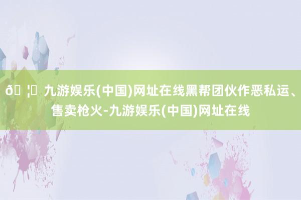 🦄九游娱乐(中国)网址在线黑帮团伙作恶私运、售卖枪火-九游娱乐(中国)网址在线
