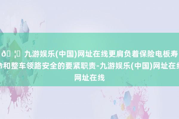 🦄九游娱乐(中国)网址在线更肩负着保险电板寿命和整车领路安全的要紧职责-九游娱乐(中国)网址在线