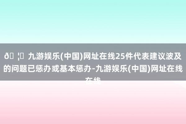 🦄九游娱乐(中国)网址在线25件代表建议波及的问题已惩办或基本惩办-九游娱乐(中国)网址在线