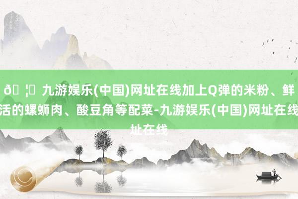 🦄九游娱乐(中国)网址在线加上Q弹的米粉、鲜活的螺蛳肉、酸豆角等配菜-九游娱乐(中国)网址在线
