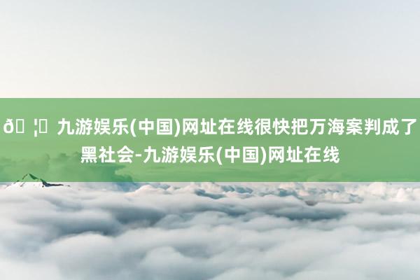 🦄九游娱乐(中国)网址在线很快把万海案判成了黑社会-九游娱乐(中国)网址在线