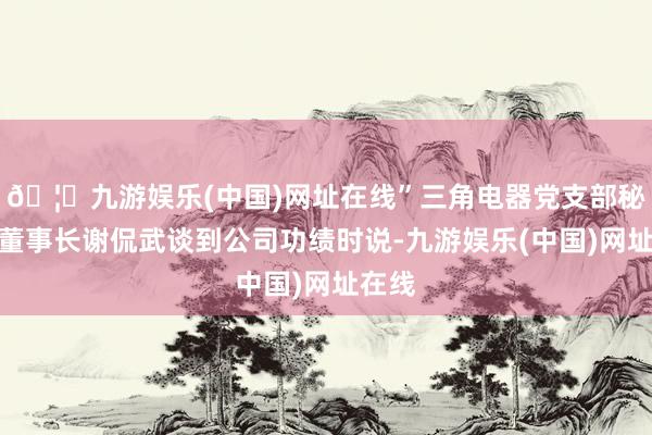 🦄九游娱乐(中国)网址在线”三角电器党支部秘书、董事长谢侃武谈到公司功绩时说-九游娱乐(中国)网址在线