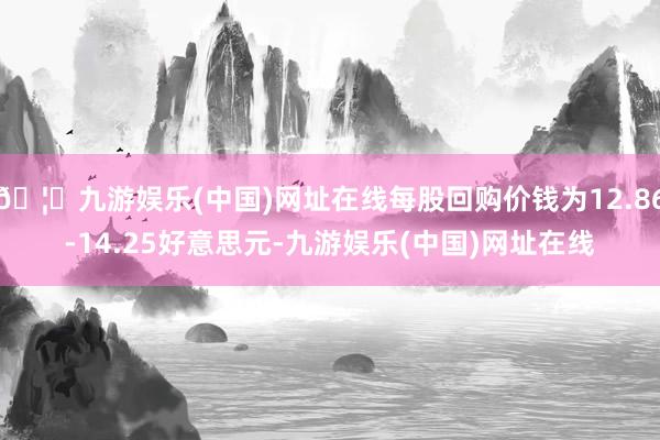 🦄九游娱乐(中国)网址在线每股回购价钱为12.86-14.25好意思元-九游娱乐(中国)网址在线