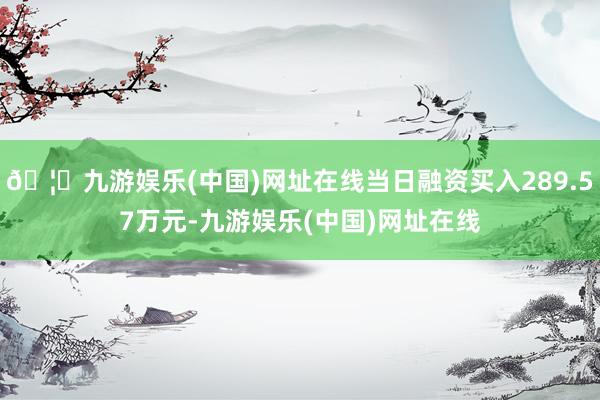 🦄九游娱乐(中国)网址在线当日融资买入289.57万元-九游娱乐(中国)网址在线