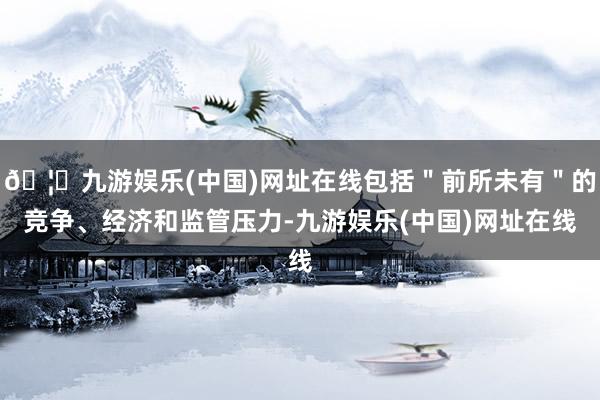🦄九游娱乐(中国)网址在线包括＂前所未有＂的竞争、经济和监管压力-九游娱乐(中国)网址在线