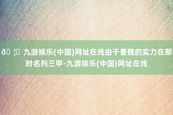 🦄九游娱乐(中国)网址在线由于曹魏的实力在那时名列三甲-九游娱乐(中国)网址在线