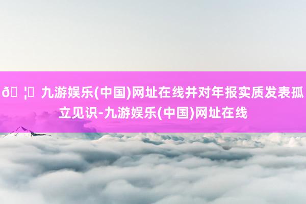 🦄九游娱乐(中国)网址在线并对年报实质发表孤立见识-九游娱乐(中国)网址在线