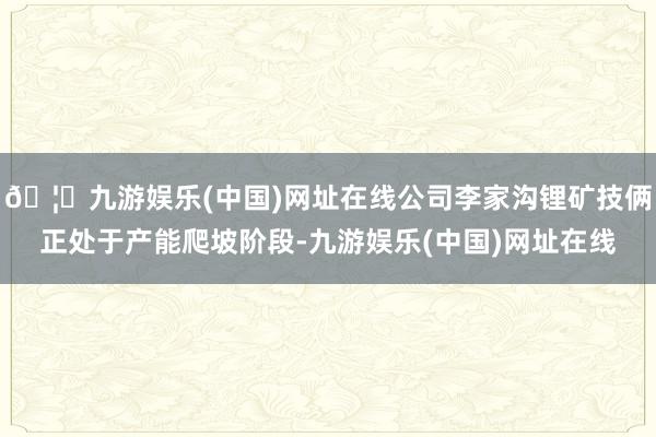 🦄九游娱乐(中国)网址在线公司李家沟锂矿技俩正处于产能爬坡阶段-九游娱乐(中国)网址在线