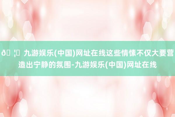 🦄九游娱乐(中国)网址在线这些情愫不仅大要营造出宁静的氛围-九游娱乐(中国)网址在线