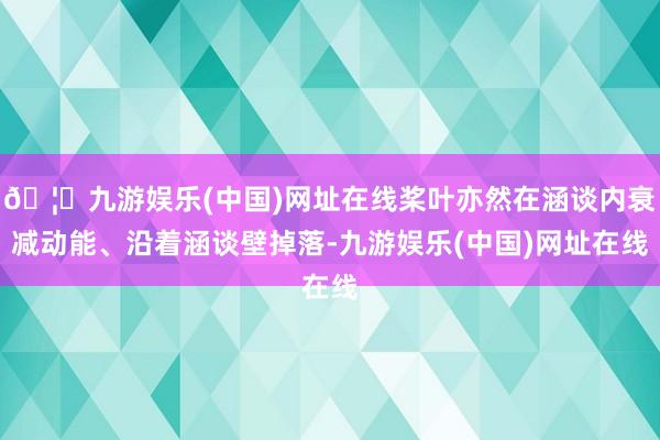 🦄九游娱乐(中国)网址在线桨叶亦然在涵谈内衰减动能、沿着涵谈壁掉落-九游娱乐(中国)网址在线