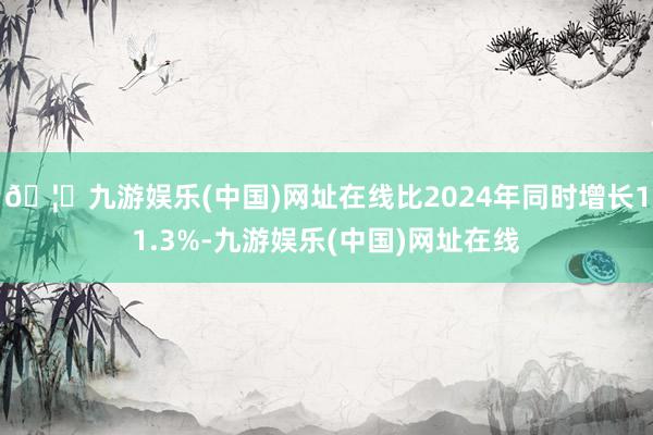 🦄九游娱乐(中国)网址在线比2024年同时增长11.3%-九游娱乐(中国)网址在线