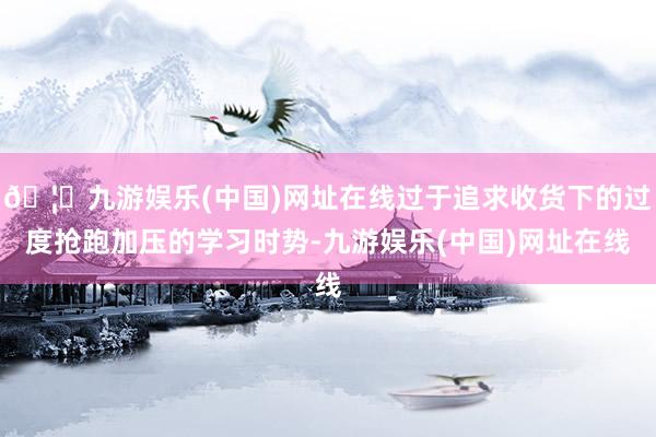 🦄九游娱乐(中国)网址在线过于追求收货下的过度抢跑加压的学习时势-九游娱乐(中国)网址在线