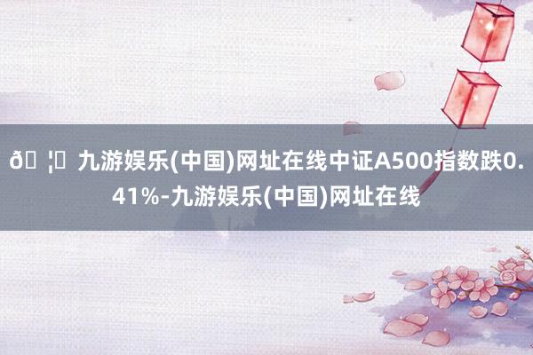 🦄九游娱乐(中国)网址在线中证A500指数跌0.41%-九游娱乐(中国)网址在线