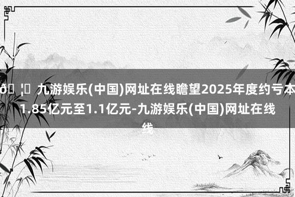 🦄九游娱乐(中国)网址在线瞻望2025年度约亏本1.85亿元至1.1亿元-九游娱乐(中国)网址在线