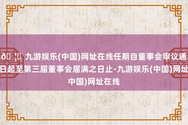 🦄九游娱乐(中国)网址在线任期自董事会审议通过之日起至第三届董事会届满之日止-九游娱乐(中国)网址在线