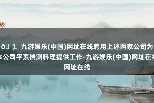 🦄九游娱乐(中国)网址在线聘用上述两家公司为本公司平素揣测料理提供工作-九游娱乐(中国)网址在线