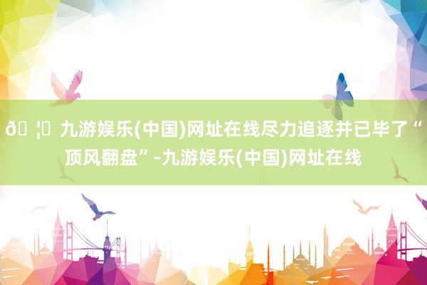 🦄九游娱乐(中国)网址在线尽力追逐并已毕了“顶风翻盘”-九游娱乐(中国)网址在线