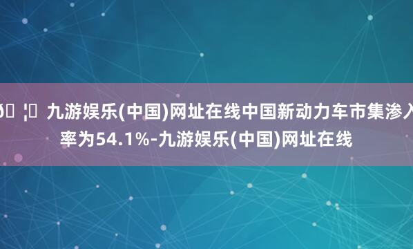 🦄九游娱乐(中国)网址在线中国新动力车市集渗入率为54.1%-九游娱乐(中国)网址在线